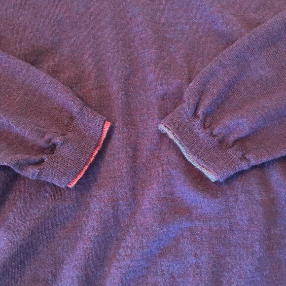 Robert Graham 100% Wool Classic Preppy V-Neck Sweater 2XL - Picture 3 of 5